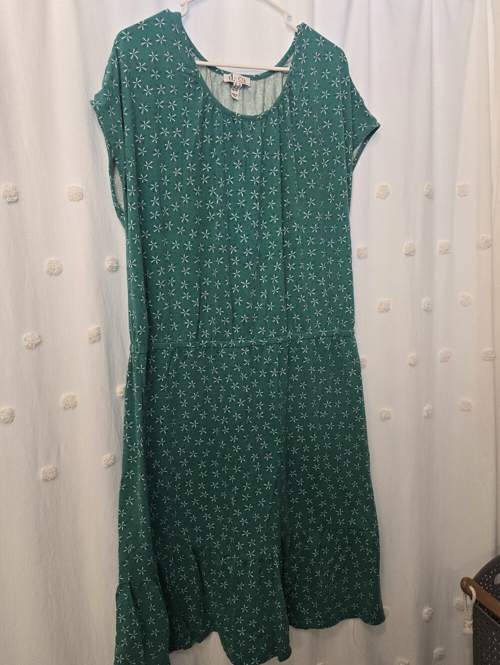 D & Co Denim ÷ Company Womens 1x Green Starburst Dress